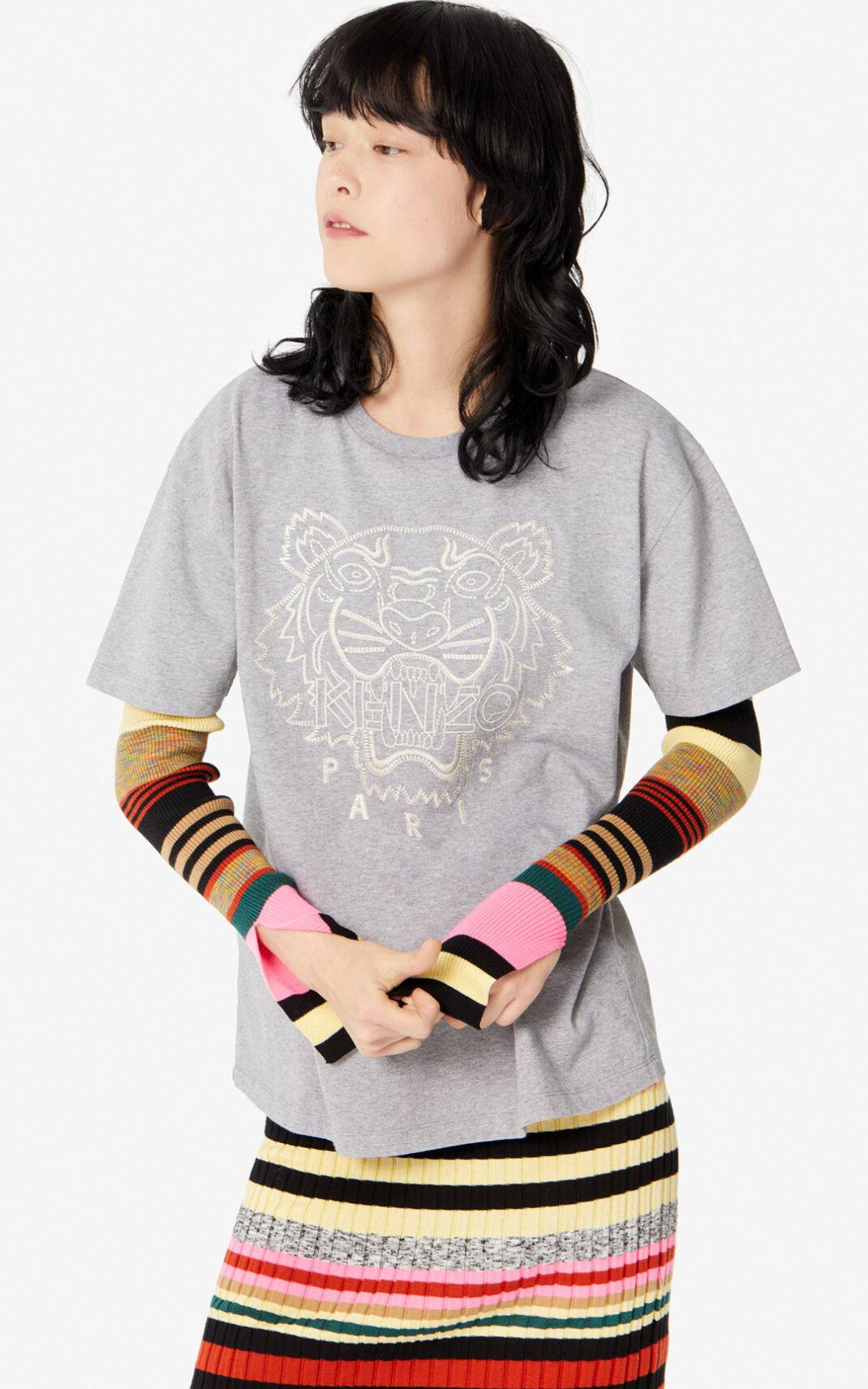 Camisetas Kenzo Capsule Expedition Tiger Mujer Gris - SKU.0399073